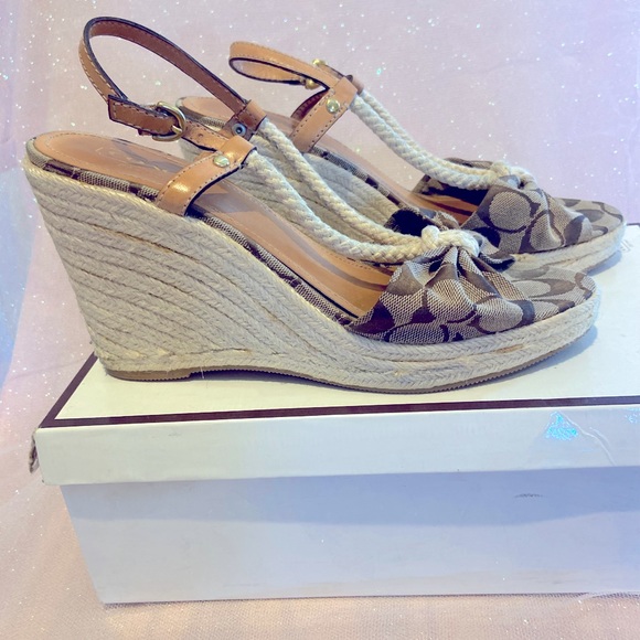Coach Shoes - Coach Espadrille Wedge!!